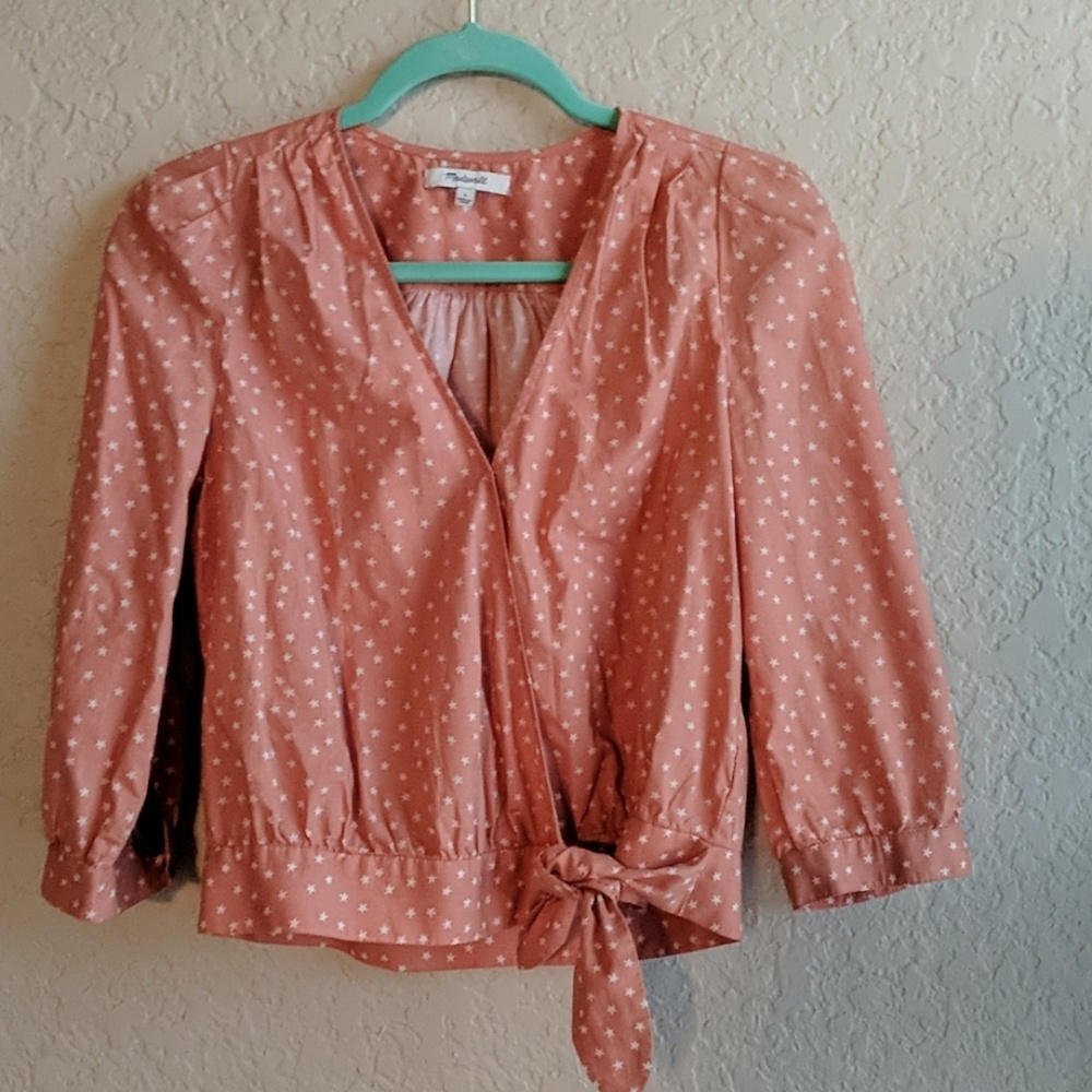 Madewell cropped blouse